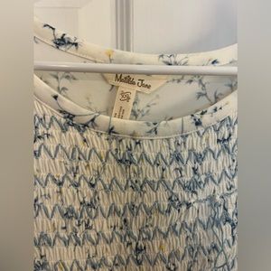 Smocked long sleeve shirt